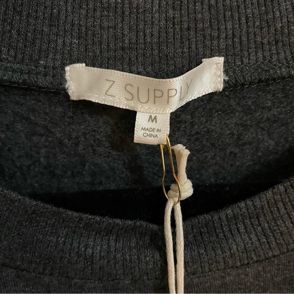 Z Supply Elle Dog Sweatshirt, Charcoal Grey, Size M - Picture 7 of 9